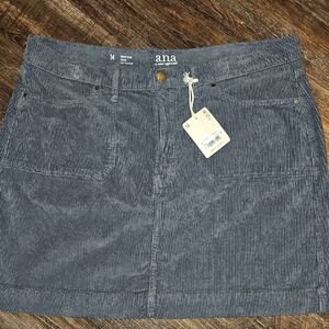 a.n.a Women's Charcoal Corduroy Mini Skirt